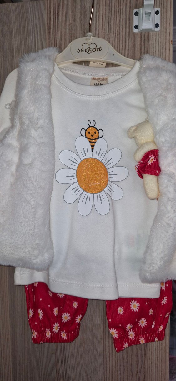 Kız Çocuk Takım Peluş yelekli - Görsel 2