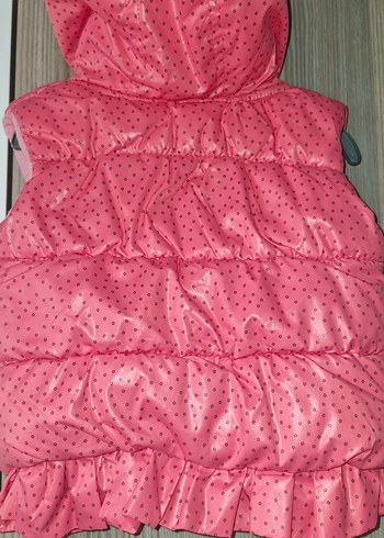 Kız Çocuk Pembe Kapitone Yelek - Görsel 6