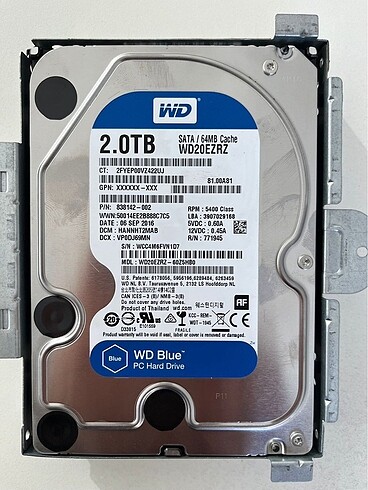 2.0 TB WD Blue Hard Drive