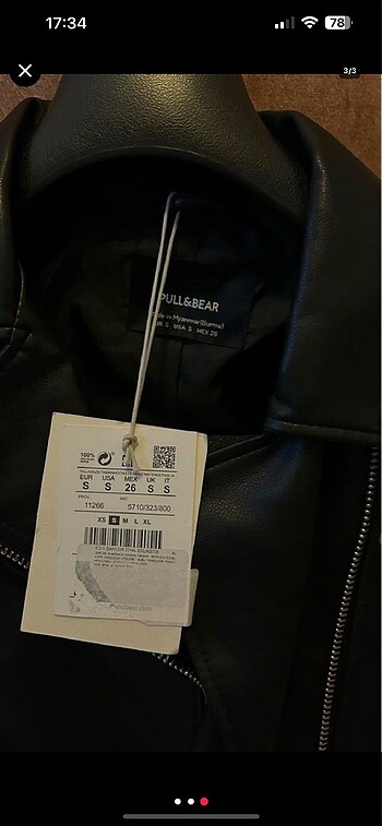 Pull and Bear Etiketli Pull and Bear Deri Ceket
