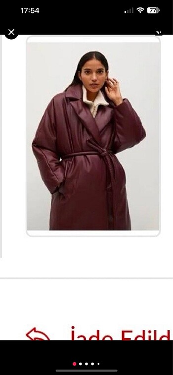 Etiketli Mango Geniş Kesim Su Geçirmez (Anorak) Kaban