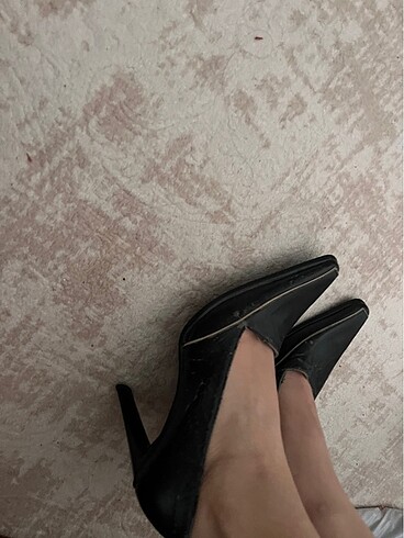 37 Beden siyah Renk Vintage siyah topuklu ayakkabı