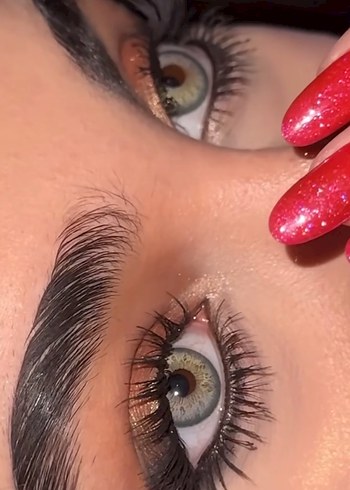 Bej Renkli Takma Kirpik sıfır kutulu yıllık Lenss - Görsel 12