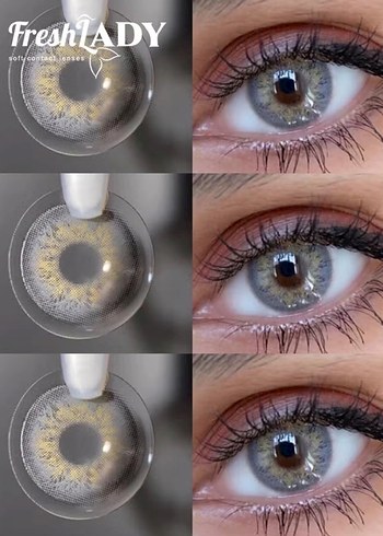 Bej Renkli Takma Kirpik sıfır kutulu yıllık Lenss - Görsel 7