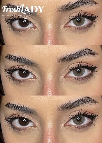 Bej Renkli Takma Kirpik sıfır kutulu yıllık Lenss - Görsel 6