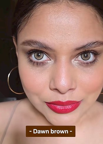 Bej Renkli Takma Kirpik sıfır kutulu yıllık Lenss - Görsel 16