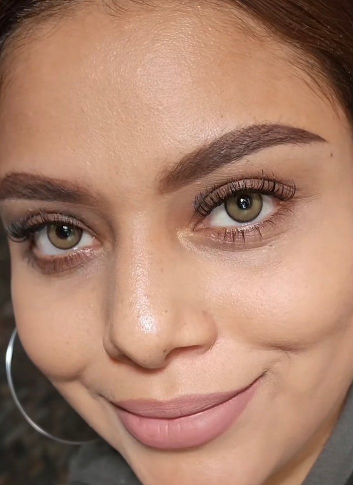 Bej Renkli Takma Kirpik sıfır kutulu yıllık Lenss - Görsel 2