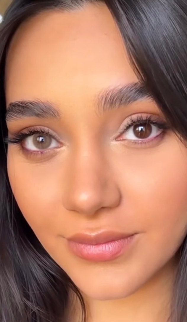 Bej Renkli Takma Kirpik sıfır kutulu yıllık Lenss - Görsel 3