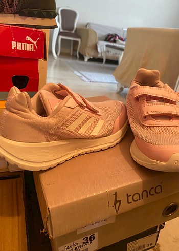 Orj adidas Kız Çocuk Pembe Cırt Cırtlı Spor Ayakkabı - Görsel 4