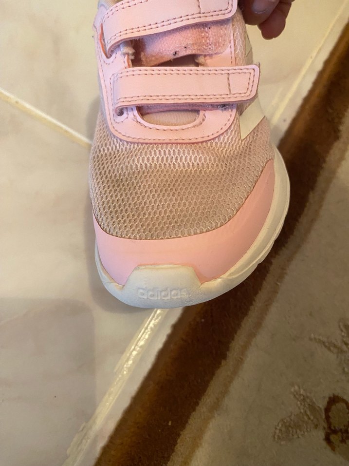 Orj adidas Kız Çocuk Pembe Cırt Cırtlı Spor Ayakkabı - Görsel 5