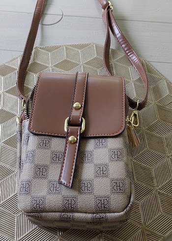 Kahverengi Deri Tokalı Kadın Çapraz Çanta - Görsel 2