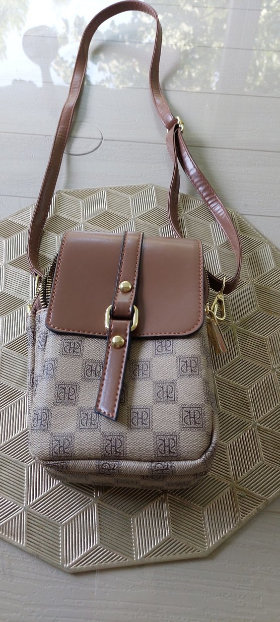 Kahverengi Deri Tokalı Kadın Çapraz Çanta - Görsel 2