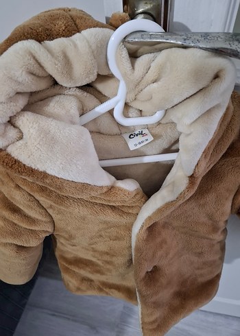 Kürk Detaylı Kahverengi Erkek Çocuk Kabanı - Görsel 2