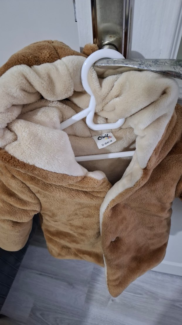 Kürk Detaylı Kahverengi Erkek Çocuk Kabanı - Görsel 2