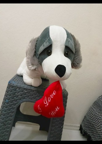 Diger Gri Peluş Köpek Oyuncak