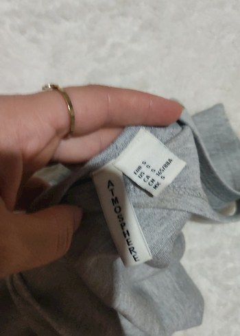 s Beden gri Renk Gri Uzun Kollu Basic Elbise
