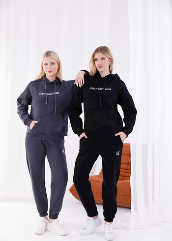 Siyah Kapüşonlu Kadın Eşofman Takımı - Görsel 3