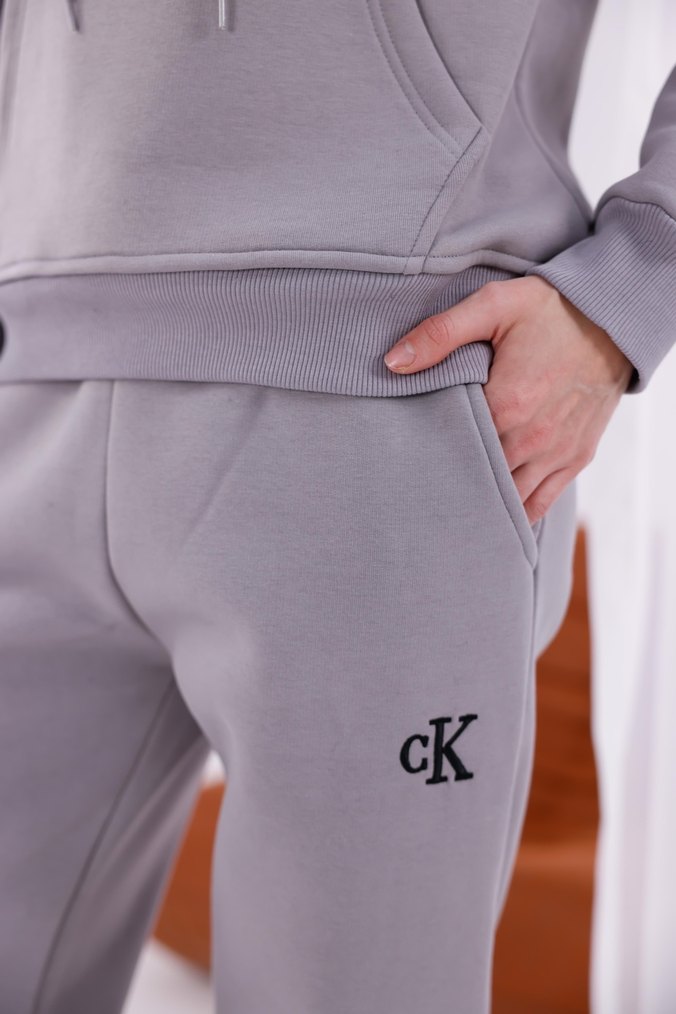 Bej Kadın Kapüşonlu Rahat Eşofman Takımı - Görsel 5