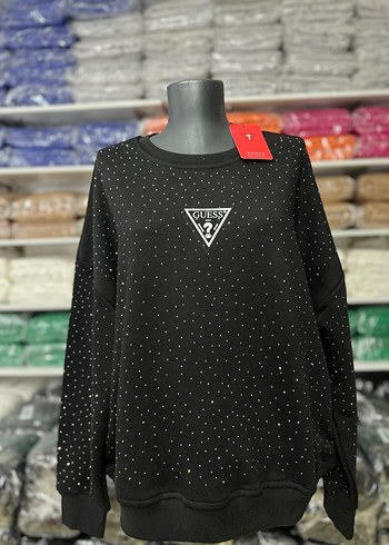 Beyaz Payetli Guess Kadın Sweatshirt - Görsel 4