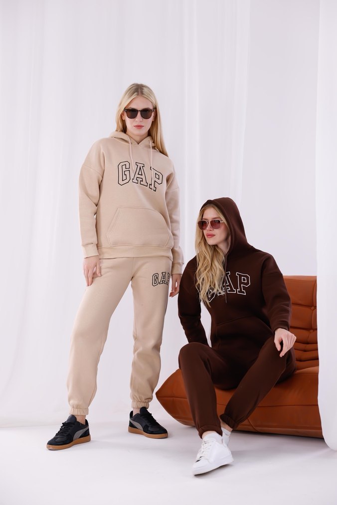 Beyaz GAP Kadın Rahat Kesim Eşofman Takımı - Görsel 3