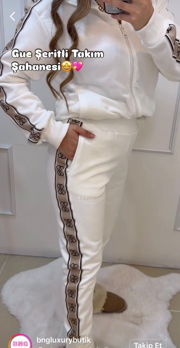 Guess şeritli takım - Görsel 2