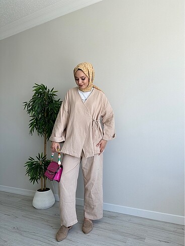 Keten kimono takım