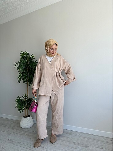 Keten kimono takım