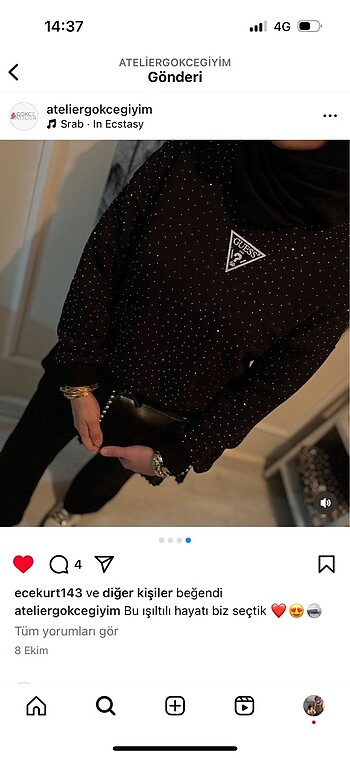 Guess Taşlı Sweat