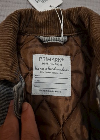 Primark Kahverengi Kadife Kapitone Cocuk Ceket