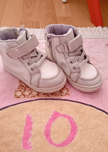 Kız Çocuk Parlak Beyaz Cırt Cırtlı  bot - Görsel 3