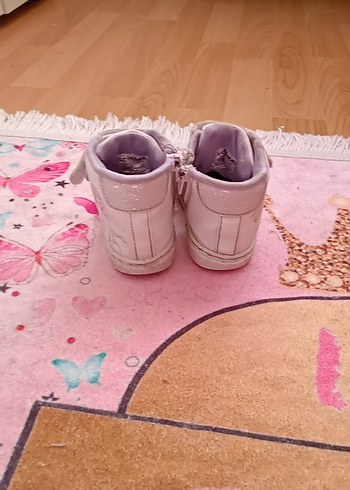 Kız Çocuk Parlak Beyaz Cırt Cırtlı  bot - Görsel 4
