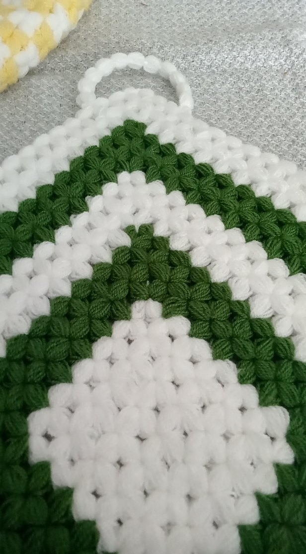 Yeşil ve Beyaz Örgü Banyo Süngeri - Görsel 5