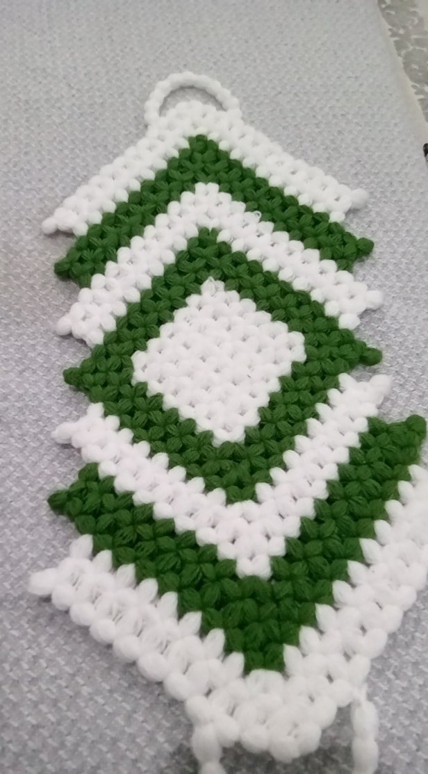 Yeşil ve Beyaz Örgü Banyo Süngeri - Görsel 3