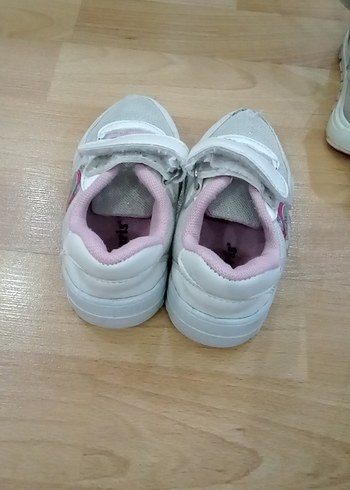 Kız Çocuk Beyaz Cırt Cırtlı Spor Ayakkabı - Görsel 2