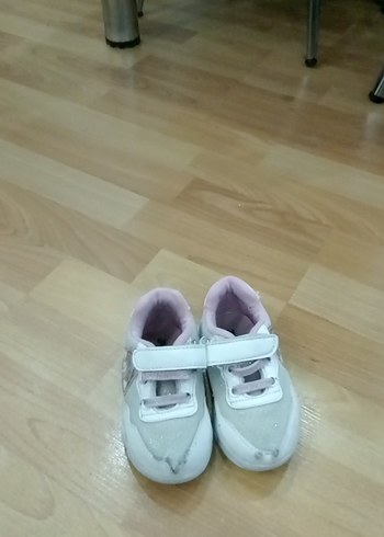 Kız Çocuk Beyaz Cırt Cırtlı Spor Ayakkabı - Görsel 3