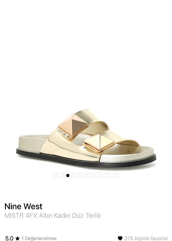 Nine West Altın Topuklu Terlik