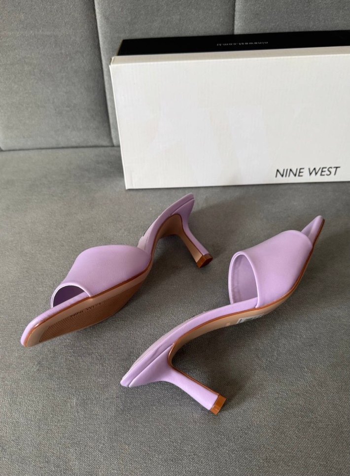 Mor Stiletto Topuklu Kadın Terlik - Görsel 4