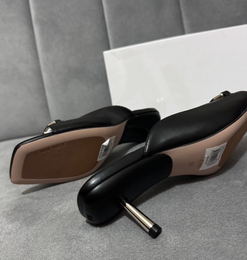 Tokalı Siyah Yılan Desenli Topuklu Terlik - Görsel 4