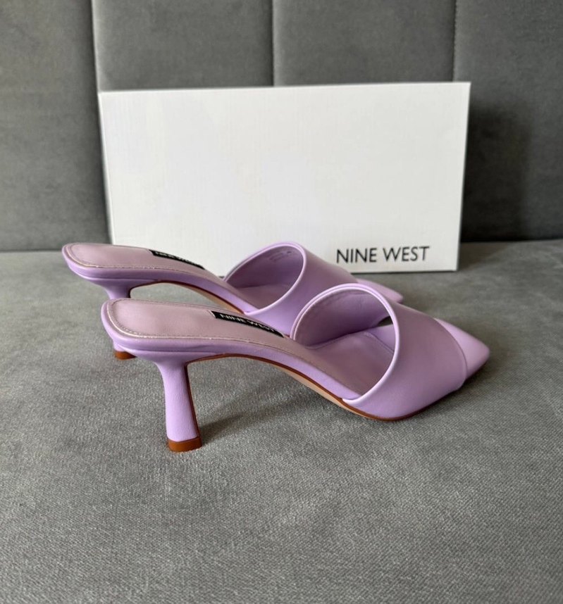 Mor Stiletto Topuklu Kadın Terlik - Görsel 2