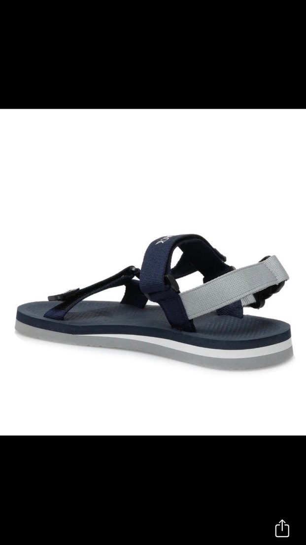 Erkek Mavi Cırt Cırtlı Plaj Sandaletleri - Görsel 3