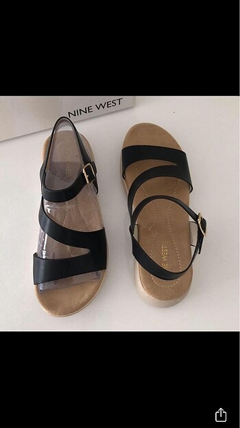 37 Beden siyah Renk Nine west sandalet