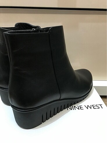 36 Beden siyah Renk Nine west hakiki deri bot
