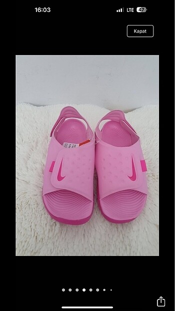 37,5 Beden Nike sandalet