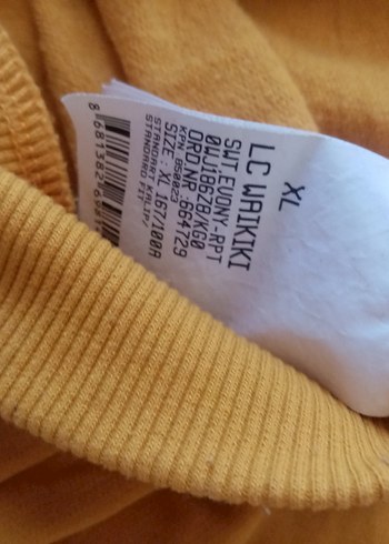 xl Beden sarı Renk Sarı Kapüşonlu Kadın Sweatshirt