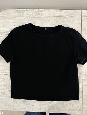 Defacto siyah crop tshirt