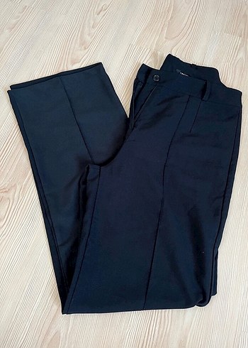 Siyah Kadın Kumaş Pantolon - Ofis Stil