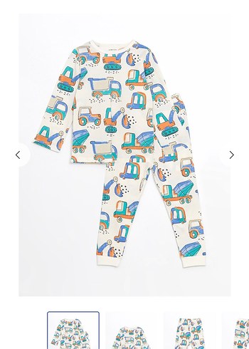 Erkek Çocuk Renkli Baskılı Uzun Kollu Pijama Takımı