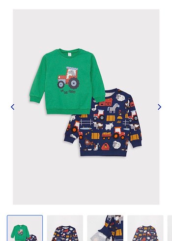 Erkek Çocuk Renkli Baskılı Uzun Kollu Sweatshirt