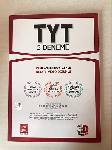 TYT deneme 3D yayınları