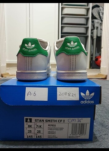 Adidas stan smith 25 no çocuk ayakkabisi